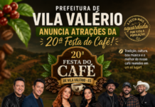 Prefeitura de Vila Valério anuncia atrações da 20ª Festa do Café